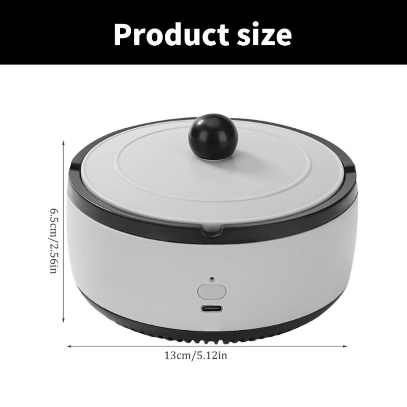 Multifunctional Smokeless Ashtray Air Purifier USB Charging for Freshing Air Indoors Home Office Car Use Reducing Odors