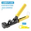 90 Degree Keystone Jack Punch Down Tool Specific Modular Fit CAT5/5e and CAT6/6A Adapter 4 Pairs Fast Termination Crimper