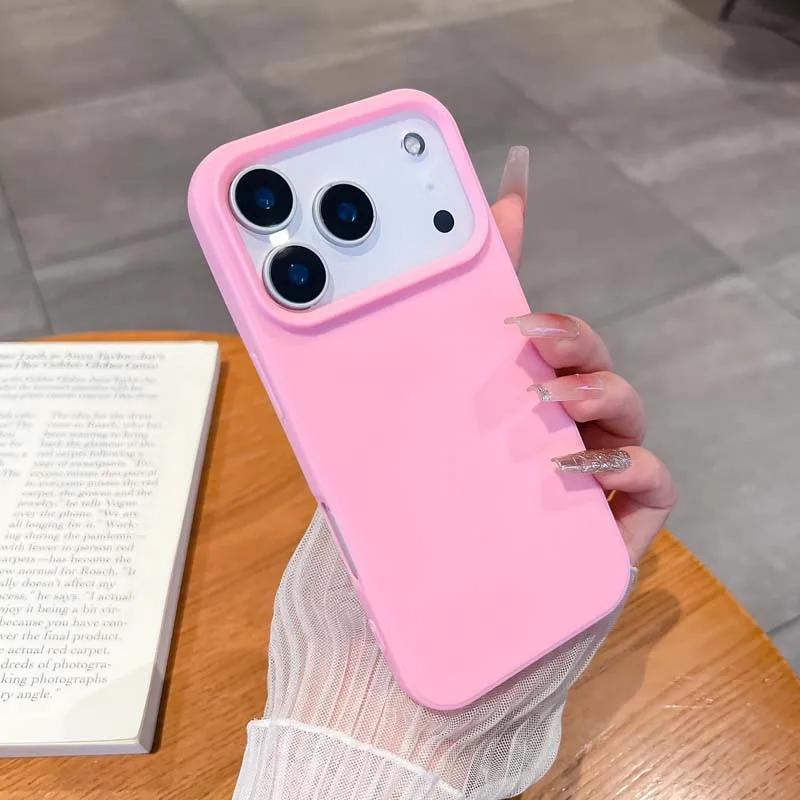 Роскошный матовый чехол из силикона TPU конфетного цвета с мягким на ощупь покрытием для IPhone 17 Air 16E 15 14 13 Pro Max, устойчивый к пятнам, противоударный чехол