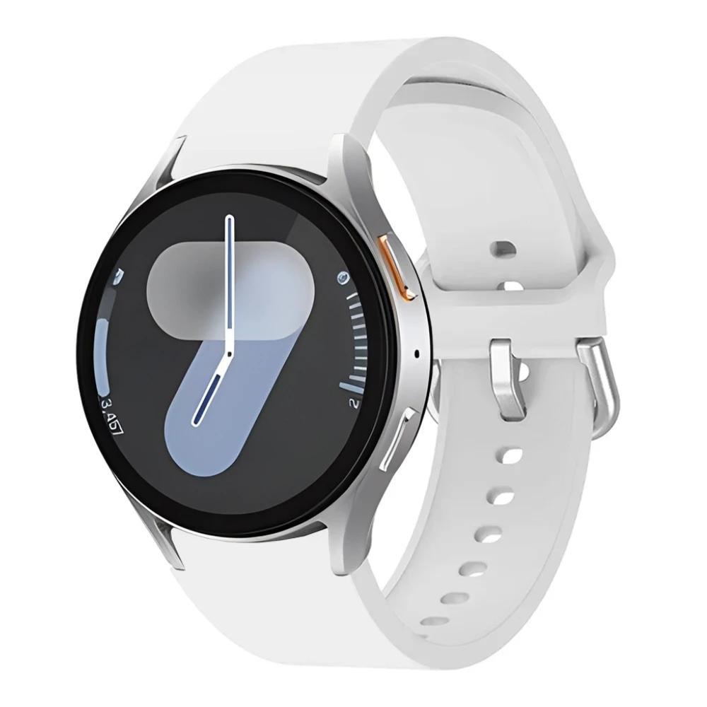 Оригинальный силиконовый ремешок для Samsung Galaxy Watch 7/6/5/4 44мм 40мм 5 Pro Спортивный браслет Galaxy Watch 6 4 Classic 47мм 43мм Ремешок