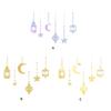 6Pcs Star Moon Garlands Hanging Streamers Banners for Eid Ramadans Backdrops Muslims Party Supplies Ceiling Garlands