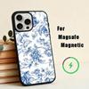 B-blue and W-white china Phone Case For iPhone17,16,15,14,13,12,11 Plus,Pro Max Magnetic For Magsafe Wireless Charging