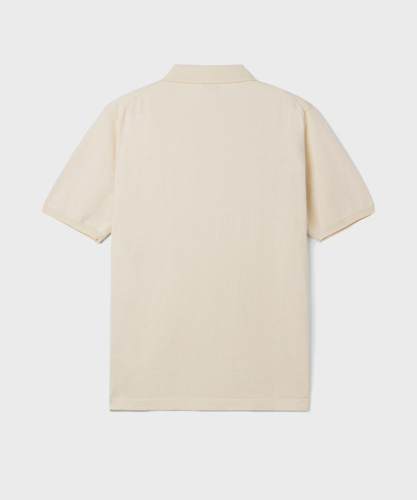 Andeleusenandeleusen Short Sleeve Knit Polo Shirt Raw Cotton
