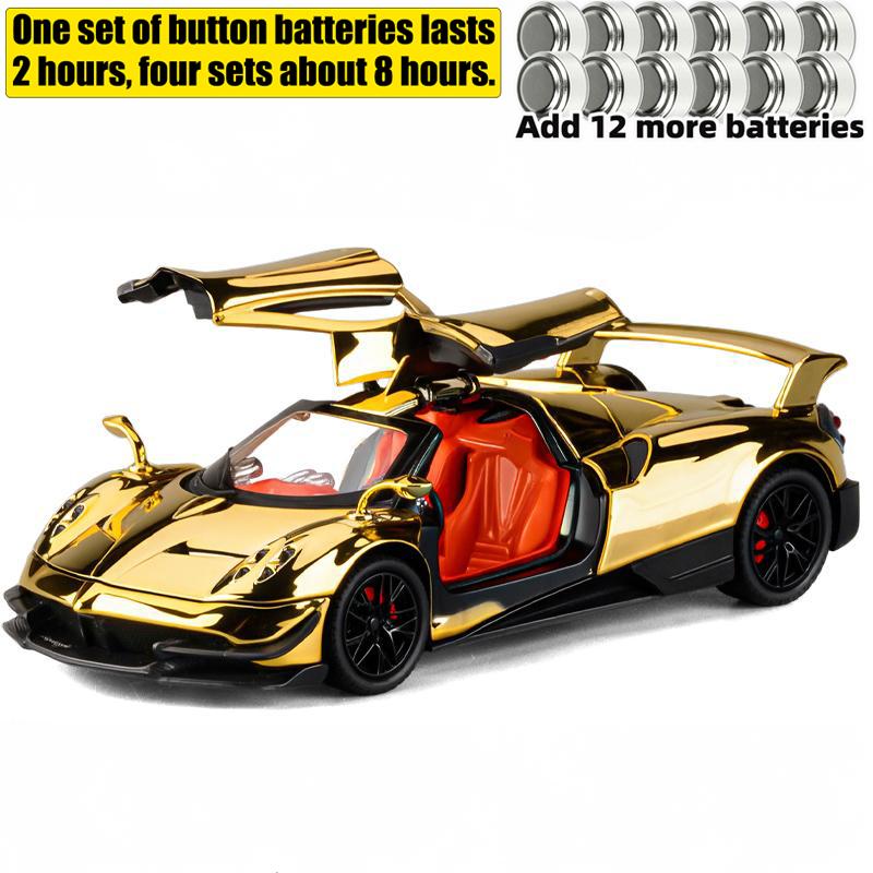 1:24 Pagani Huayra Dinastia BC Суперкар Сплав Гальваника Модель Спортивного Автомобиля Металл Автомобили Модель Гоночной Машины на Трассе Звук Свет