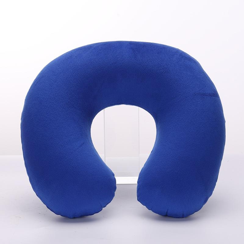 1 шт. Короткая плюшевая подушка U-образной формы для шеи, надувная подушка с эффектом памяти, ПВХ-основа, снимающая усталость