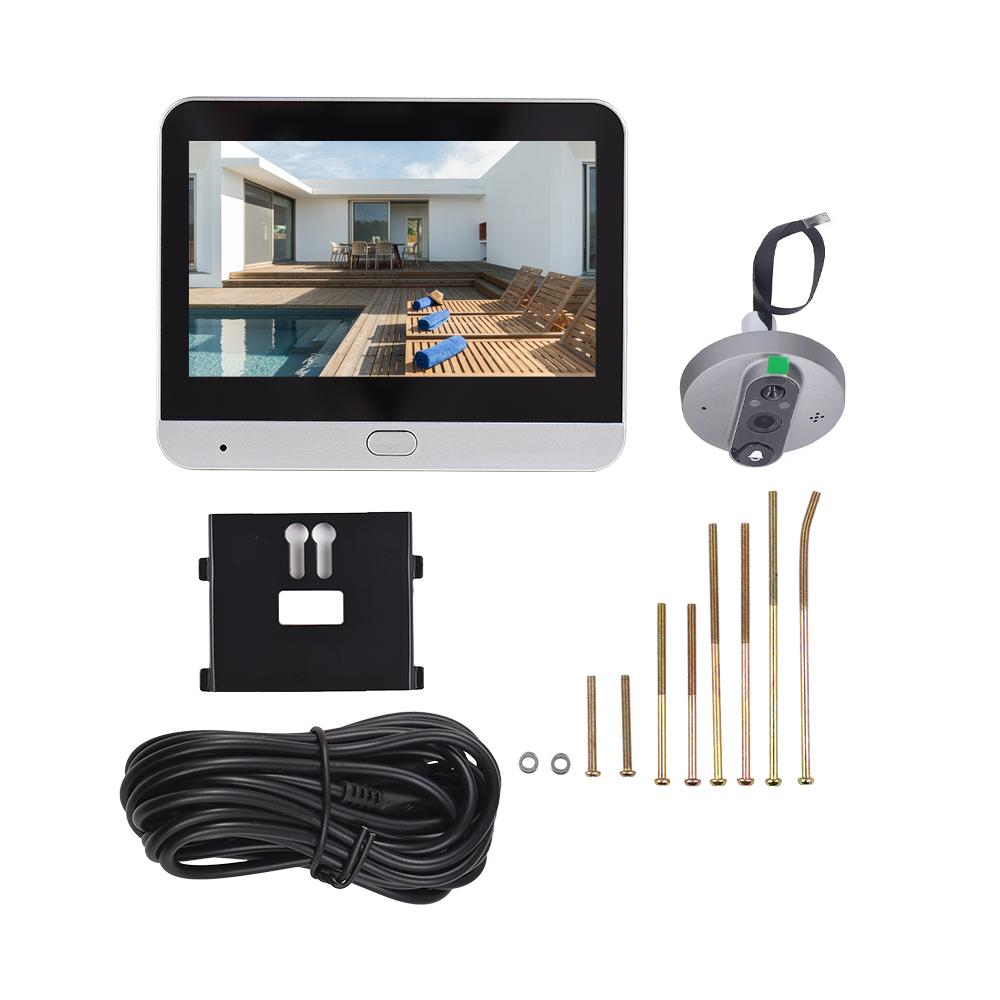 3-мегапиксельный Wi-Fi видеодомофон для квартиры, камера-глазок, 4,3-дюймовый дисплей, приложение Smart Life/Tuya, 1080P