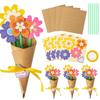 6/12/24 Set Flower Bouquet Craft Kit DIY Flower Paper Crafts Mother's Day Thankful Gift Make Your Own Flower Bouquet Greeting Cards