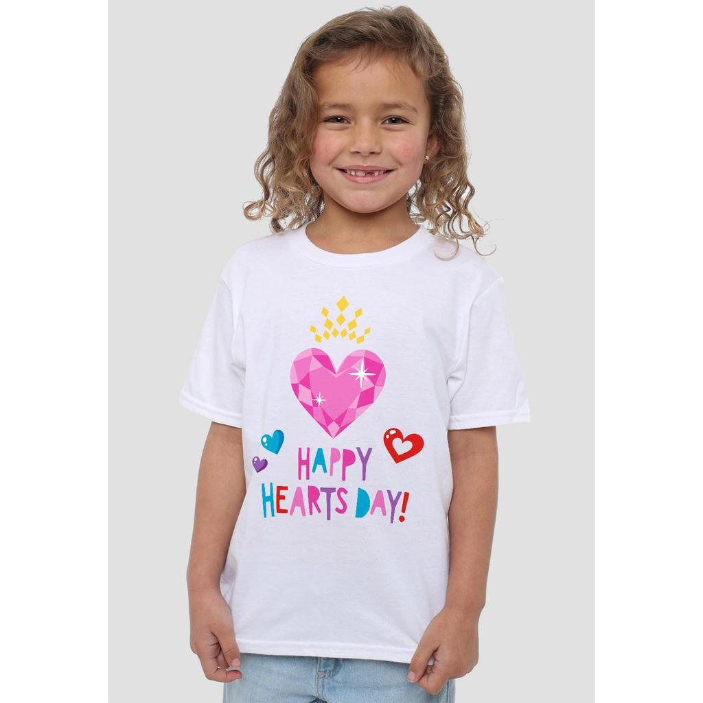 Disney Princess Childrens/Kids Happy Hearts Day Valentine`s Day T-Shirt