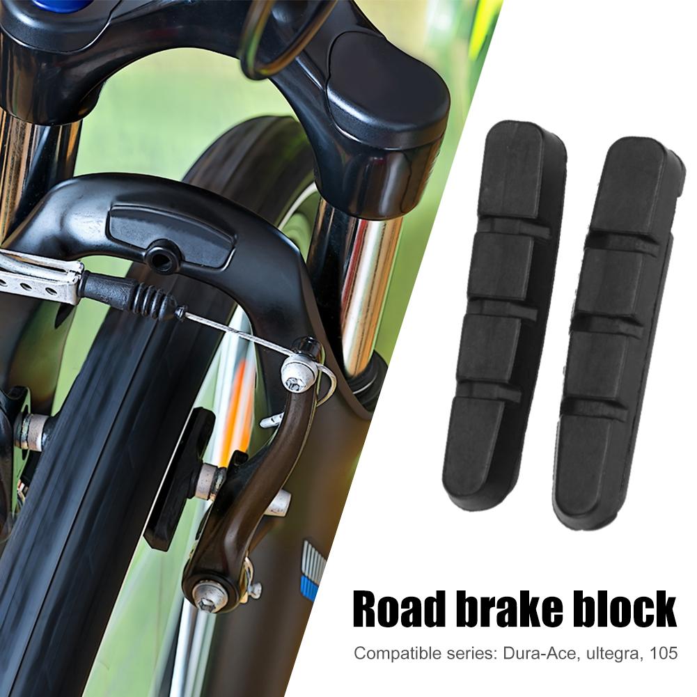 2 Pair Shoe Holder Cycle Brake Hoof Part Road Bike Brake Pads Shoes Rubber V Brake Blocks for DURA ACE ULTEGRA 105