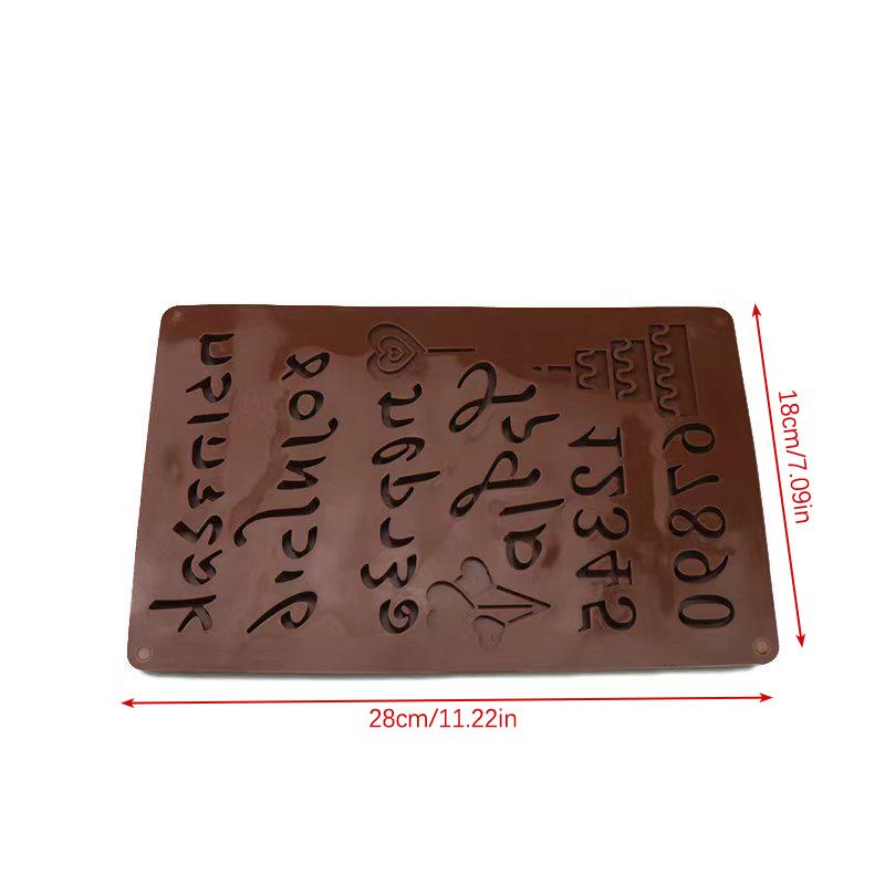 3D еврейские буквы арабские цифры DIY силиконовая форма для шоколада инструмент для выпечки торта