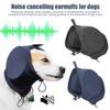Dog Calming Hoodie Ear Wraps Adjustable Pet Ear Muff Noise Canceling Pet Ear Protection Dog Headband for Grooming Bathing