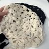 Tassel Hollowed Out Knitted Hat Floral Weave Cap Retro Bohemian Style Beanies  Outdoor