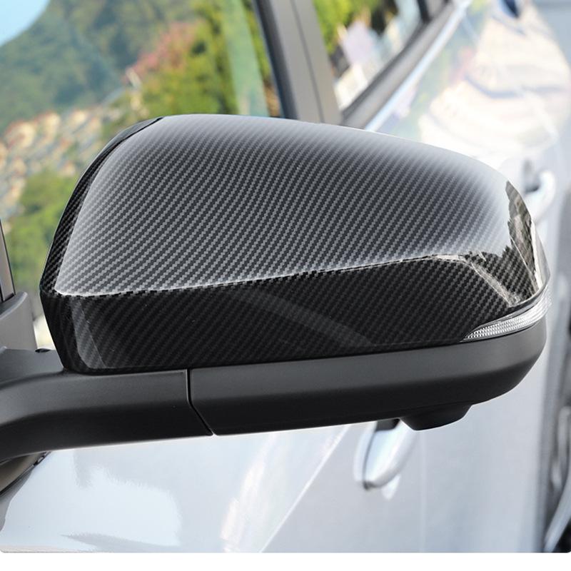 Крышка зеркала заднего вида из углеродного волокна серии Toyota VOXY/NOAH 90 с декоративной наклейкой-дождевиком.