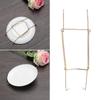 Home Decor Square Stainless Steel Dish Hangers W Type Hook Spring Holder Wall Display Plate