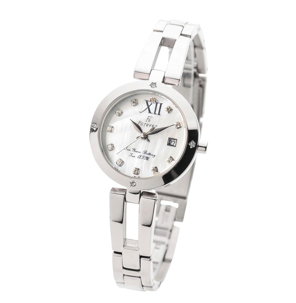 Ladies Watch 10 ATM Water Resistant with 10 Year Battery Movement Belt Can Be Done Without Bracelet Watch Popular Calendar Date As a White Shell Dial
