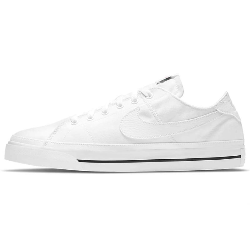 Nike Court Legacy Canvas Белые Черные Кроссовки CW6539-100