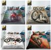 Пододеяльник с рисунком мотоцикла King Queen Down, комплект постельного белья с изображением мотоцикла для подростков и мужчин, пододеяльник для занятий спортом на открытом воздухе 2/3 шт.