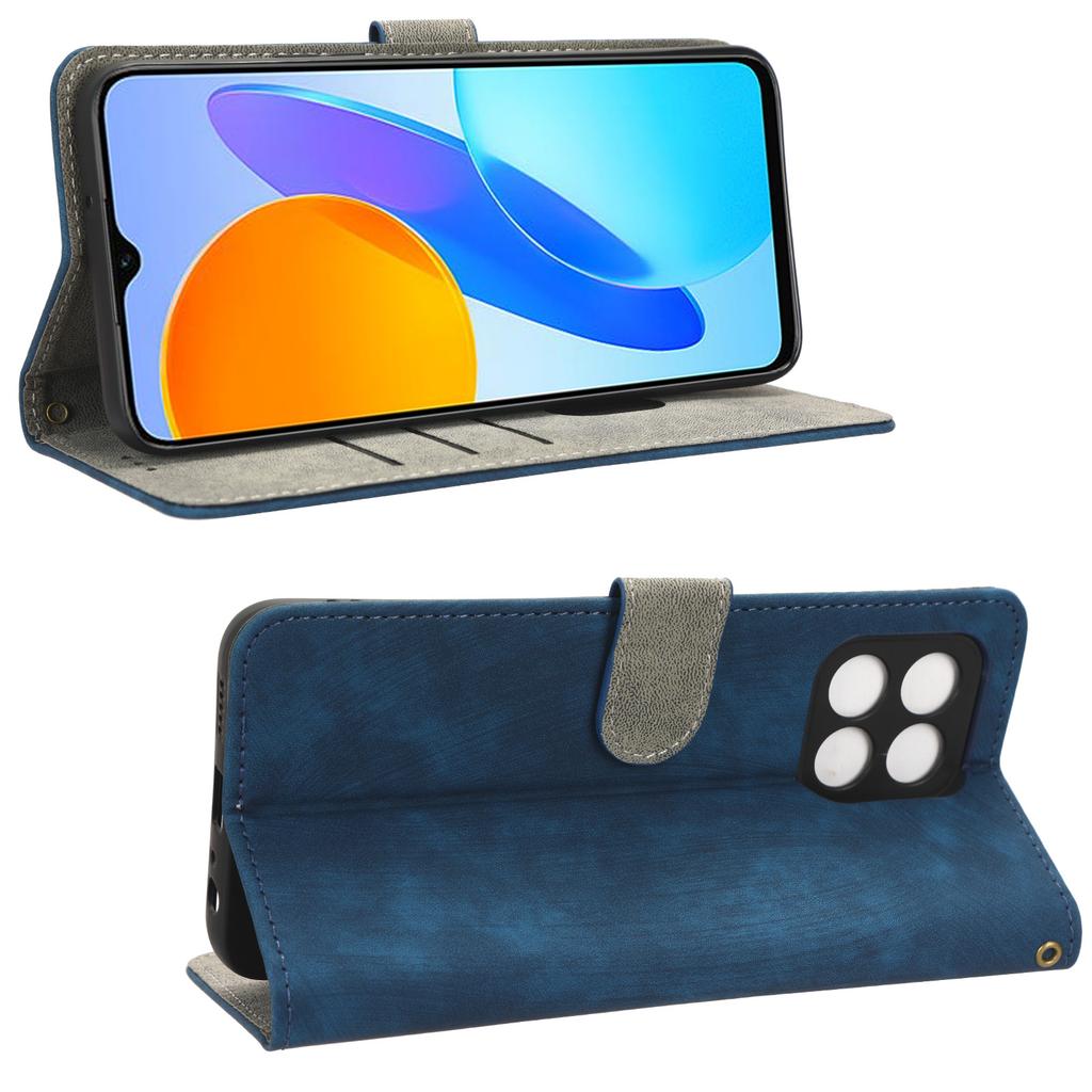 For Honor 70 Lite 5G/X6 4G/X8 5G/Play6C 4G Wallet Stand Leather Case RFID Blocking Phone Cover with Strap