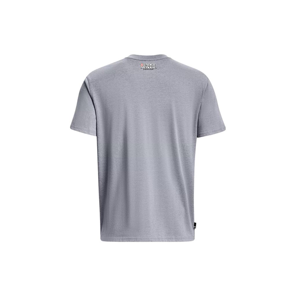 Under Armour UA Home Win Graphic Print Short Sleeve T-Shirt Men Tops Steel Heather-Gray 1376836-035