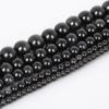 Натуральные черные бусины из камня обсидиан для изготовления ювелирных изделий 4/6/8/10/12 мм 15 дюймов браслет-ожерелье «сделай сам»