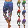 Pants Summer Yellow Butterfly Short Leggings Cropped Skinny Trousers Plus Size Leggins Ladies Colorful Garden Pants Cropped Pants
