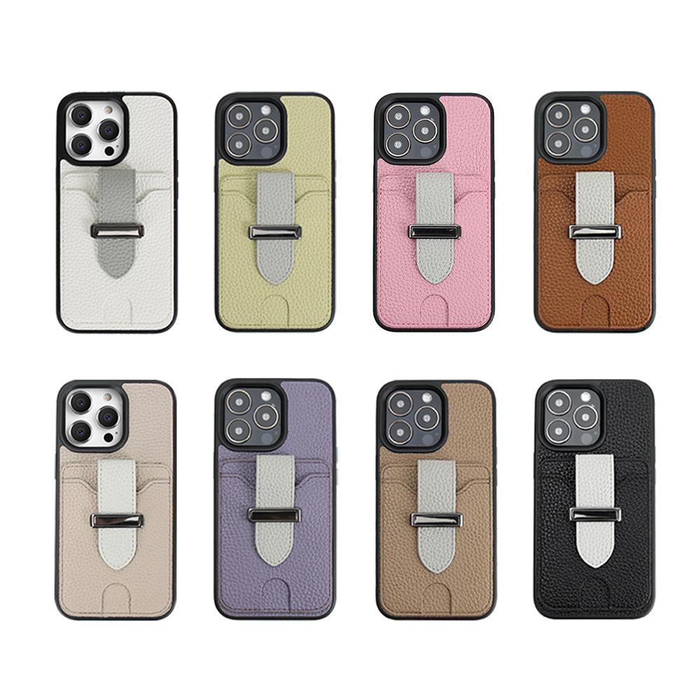 Card Holder Phone Case for Apple iPhone - Leather Phone Cover with Wrist Strap Wallet Card Holder Stand for iPhone 16/15/14/13/12/11/Pro Max Plus