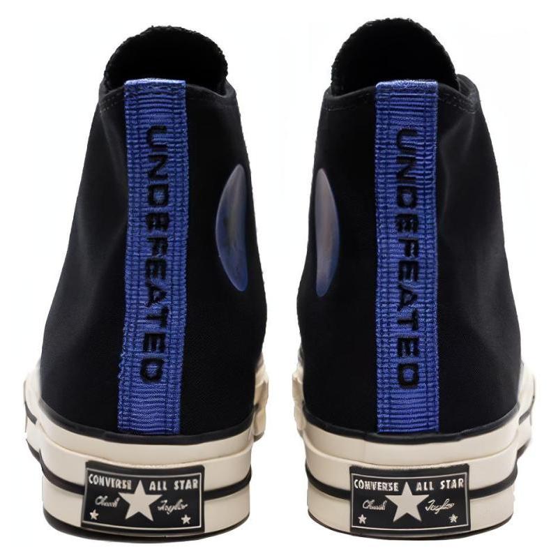 UNDEFEATED x Converse Chuck 70 Chuck Taylor All Star Шнуровка Круглый носок Высокие парусиновые кеды Унисекс Черный