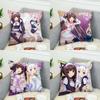 Наволочка NekoPara для Автомобиля Дивана Декоративная Домашняя Двусторонняя Печать Плюшевая Квадратная Подушка-Бросок Чехол