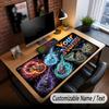 Music Guitar Theme Custom Mouse Pad Personalized With Name Text Customized Desk Mat For Office Home Decor