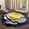 120*120cm 3D Floral Diatom Mud Carpet, Household Bathroom, Kitchen and Toilet Floor MATS, Water-absorbing and Anti-slip Foot MATS