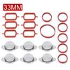 Set of 6 x 33mm OEM design by aluminum For BMW Swirl Flap Blanking Plates seal with intake manifold gasket 6 cylinder PQY-IMK02 Engine Gaskets 6