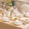 Pure White Nordic Bone China Dinnerware Set