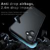 For Samsung Galaxy A06 4G Case Skin-Touch TPU+PC Matte Phone Shell,Transparent Black
