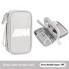 Car Portable Phone Data Line Storage Bag Auto Accessories For BMW Performance M E87 E30 E46 E28 F35 G20 E93 F20 X3 X AA4