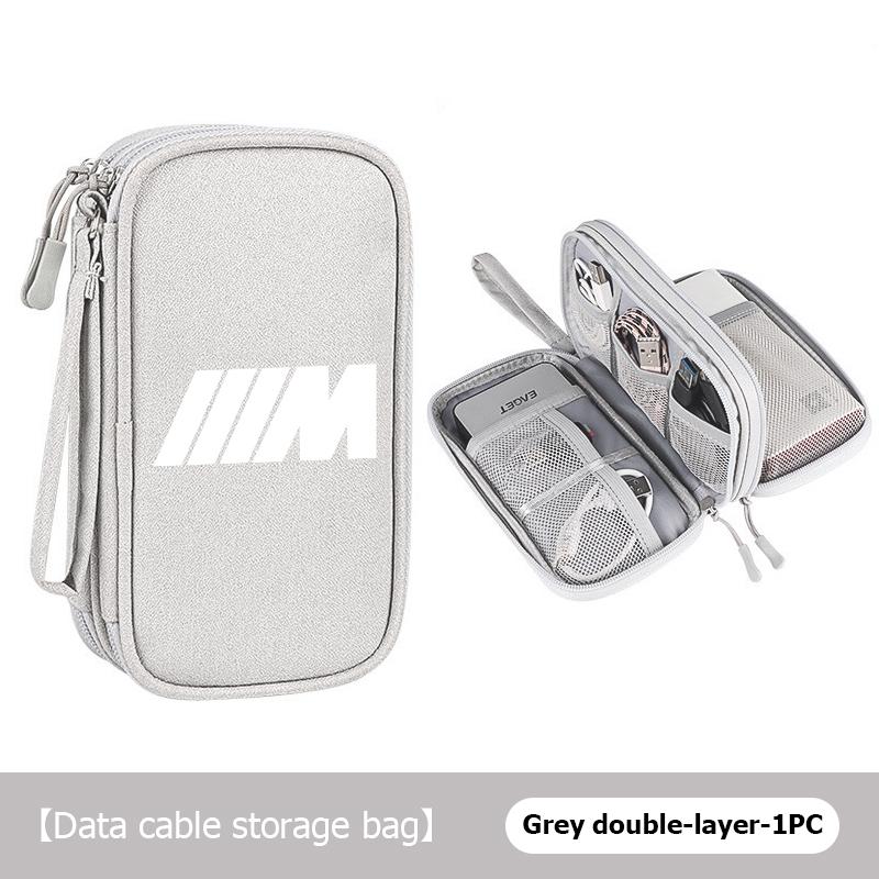 Car Portable Phone Data Line Storage Bag Auto Accessories For BMW Performance M E87 E30 E46 E28 F35 G20 E93 F20 X3 X AA4