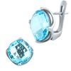 Silver Earrings with Natural Topaz 13.178ct (0461519)