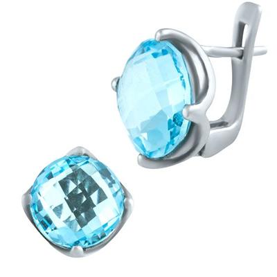 Серебряные серьги с натуральным топазом 13.178ct (0461519)