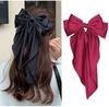 Модная большая заколка-бантик для волос, заколка-бант, милая заколка для волос, рождественское украшение, черная лента, заколка-бантик, заколки для девочек, аксессуары для волос, головные уборы для женщин