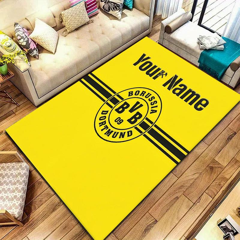 Borussia Custom Name Carpet Rug for Living Room Bedroom Home Sofa Decoration,Kids play Non-slip Floor Mat