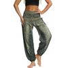 Модные свободные широкие брюки с принтом, женские повседневные брюки для йоги с карманами, осенние женские длинные брюки с эластичной резинкой на талии 28036