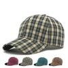 Spring Summer Men Vintage Plaid Baseball Cap Outdoor Women Sun Protection Hat