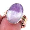 Natural Tiffany Stone Gemstone 925 Sterling Silver Two Tone Ring Size 8.5 m2C74