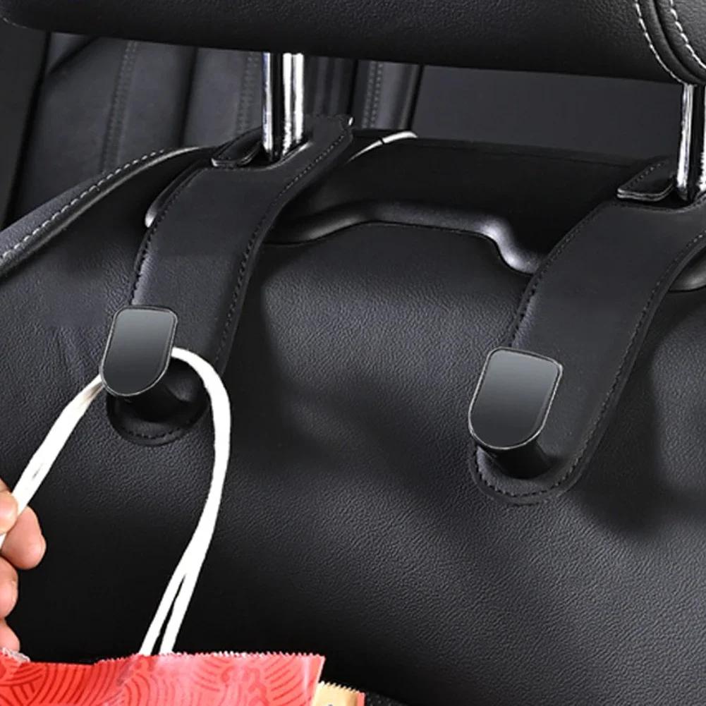 Автомобильные крючки Инструменты Сиденья Судьи Кожа Замша Авто Подголовник Крючки Хранение Вешалка Модернизация Автомобильный Интерьер Аксессуары