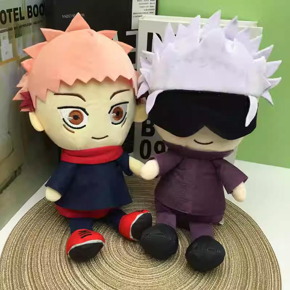 Плюшевые игрушки Jujutsu Kaisen 20 см Аниме Плюши Gojo Фусигуро Мегуми Кугисаки Нобара Годжо Сатору Мягкие набивные куклы Подарки для детей