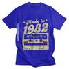 Mens Graphic Print Cotton T-Shirt 1982 Born Streetwear Tee Casual Short Sleeve