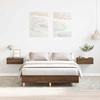 VidaXL Bed Frames Without Mattress Brown Oak 140x190 Cm, Bedroom Furniture, Bed Base, Double Bed, Bed, Bed Frame, Bed 861063