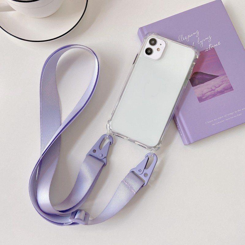 Lanyard Clear Case For iPhone 17 16 15 12 11 Pro Max 13 Mini X XS 14 Plus Crossbody Strap Belt Hard PC Acrylic Shockproof Cover
