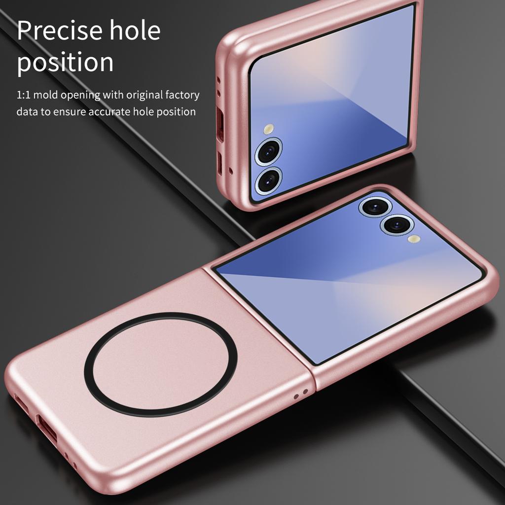 For Samsung Galaxy Z Flip7 5G Magnetic Case Skin-Touch Matte Hard PC Phone Cover