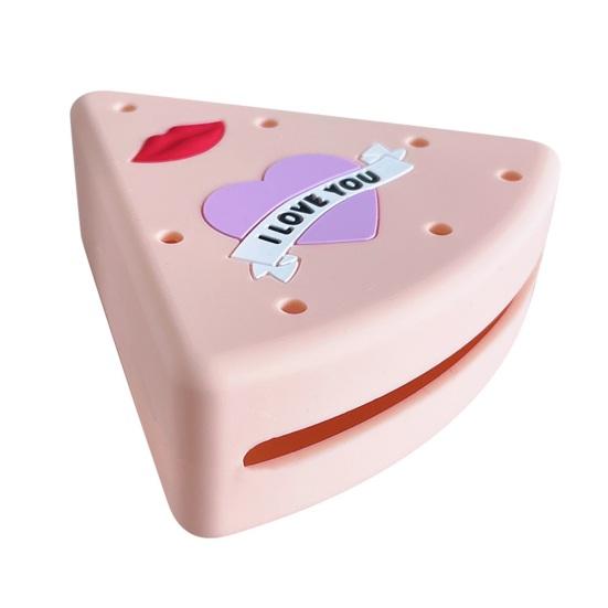 Пудреница Yousheng Контейнер Держатель с отверстиями Треугольная форма Сердце Узор рта Дышащий Полый Силиконовый Держатель для спонжа для красоты и макияжа