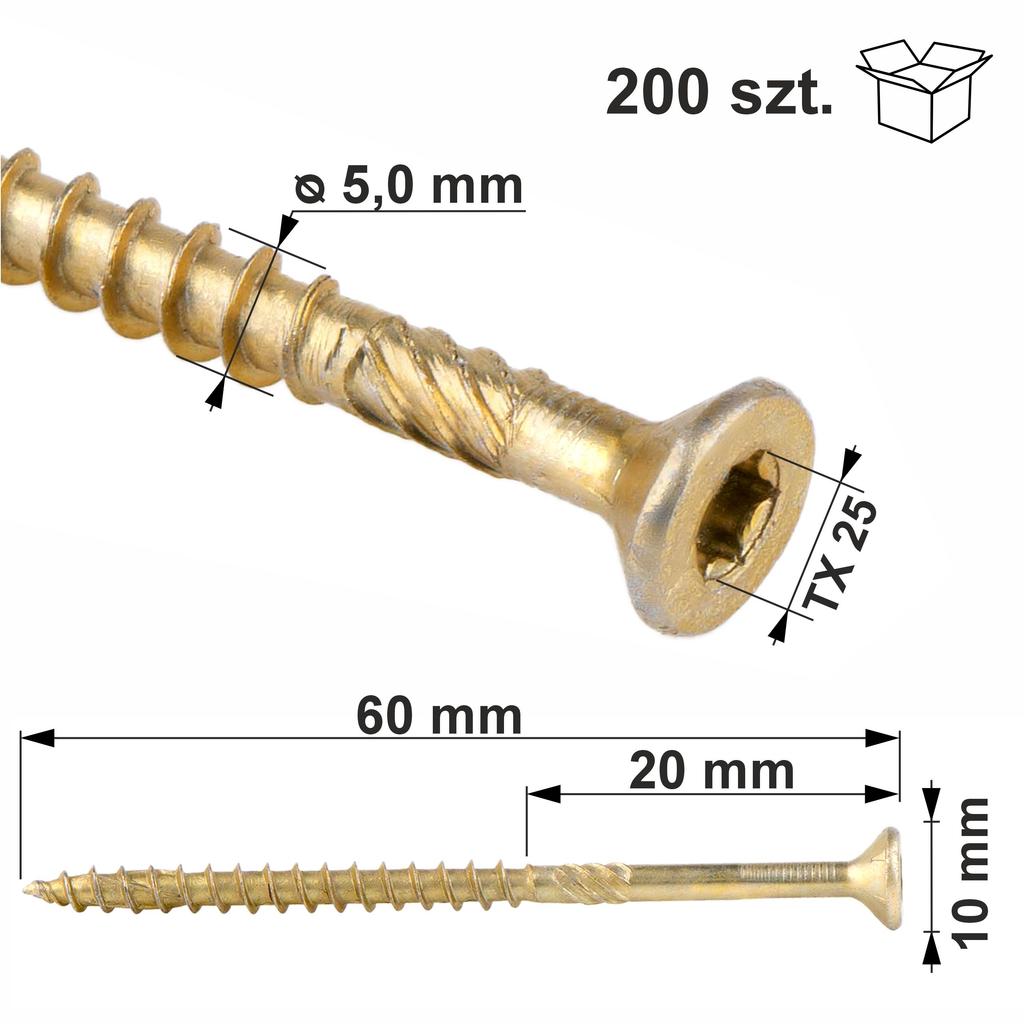 WKCS-50060 construction screws (200)